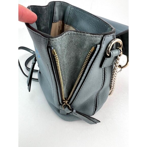 Chloe Blue Faye Mini Suede and Leather Backpack Bag main image 9